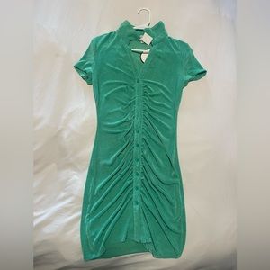 Adorable green and stretchy collared dress! Australian brand! Size 10